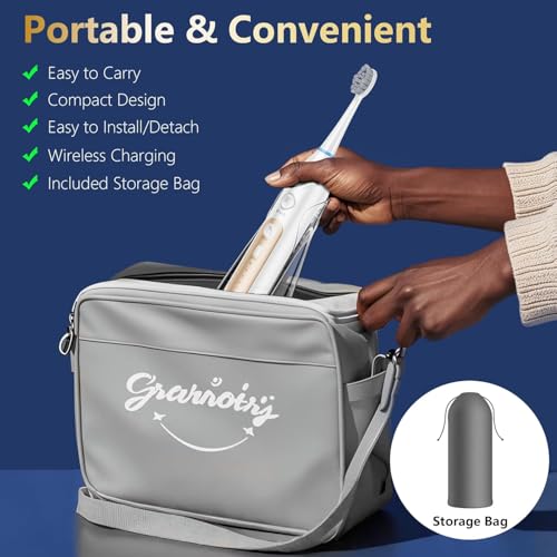 Electric Toothbrush with Water Flosser Combo, Professional Flossing Toothbrush with 3 Sonic Brush Modes & 5 Water Pressures, Cordless Water Flosser for Adults Teeth Cleaning Plaque Removal, White — view 5