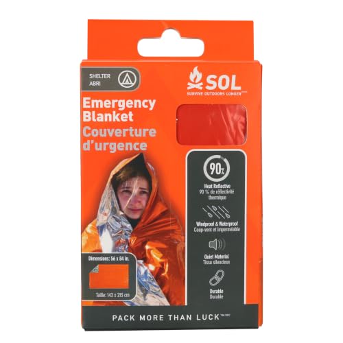 S.O.L. Survive Outdoors Longer 90 Percent Heat Reflective Emergency Blanket