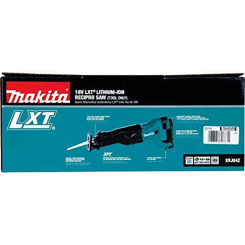 Makita XRJ04Z 18V LXT Lithium-Ion Cordless Recipro Saw, Tool Only