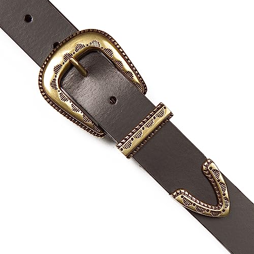 Image of Lucky Brand Women's Western Leather Belt | Classic | Fashion | Vintage | Buffalo Leather | Western-Inspired