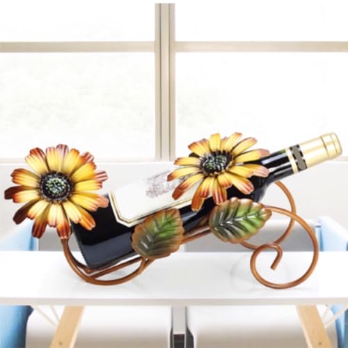 Soporte para botellas de vino con diseño de girasol miniatura 5
