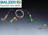 Länge: 95cm Balzer Brandungssystem 95cm 2 Haken Gr. 1 - Brandungsvorfach zum Angeln auf Dorsche & Plattfische, Brandungsmontage, Meeresvorfach