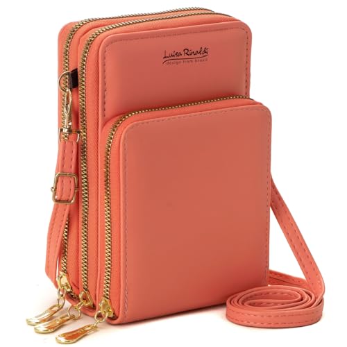 Bolsas Feminina Pequena Transversal Porta Celular Carteira (Laranja)