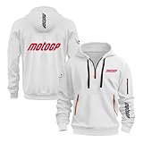TZPTZNVF Herren-Kapuzenpullover Mit Grafik Mantel Für M.o.to.G.P Pullover Trainingsanzug Frühling/Herbst Oberbekleidung Sweatshirt Mit Halbem Reißverschluss-BS||l