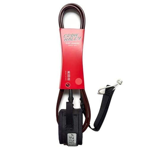 CROW HALEY �N���E�n�[���[ ���[�V���R�[�h Surf leash 6' 6ft REGULAR ���b�V���R�[�h �p���[�R�[�h �T�[�t�B�� �V���[�g�{�[�h ����p (Brown(�u���E��))�c