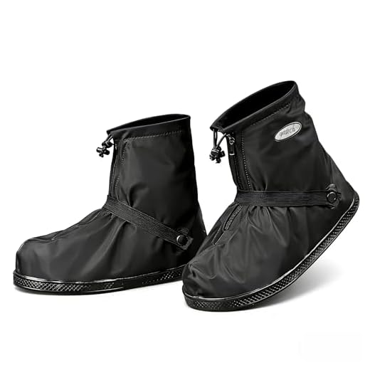 YMTECH Regenüberschuhe Wasserdicht Schuhe 1 Paar, Outdoor Rutschfester Radsportschuhe Überschuhe (42 - 43 EU)