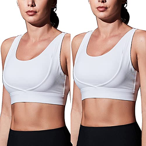Sujetadores deportivos de alto impacto para evitar dolores de pecho top push up espalda cruzada