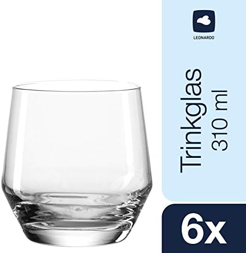 LEONARDO HOME PUCCINI szklanka do picia, szkło kryształowe, przezroczyste, 6 sztuk (1 opakowanie), 6 sztuk