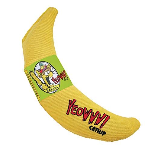 YEOWWW Jouets pour chat bio très solides (1 cigare 1 banane, 3 mauvaises odeurs)