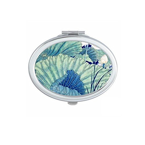 Miroir de maquillage portable illustré peinture classique de lotus de Chine