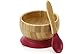 Maven Gifts: Avanchy Baby Feeding Gift Set – Bamboo Stay Put Suction Bowl with Spoon, Blue, and Bamboo Stay Put Suction 3-Section Plate with Spoon, Blue– Ages 6 Months and Up