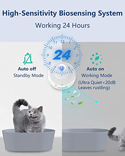 Desodorizante inteligente para gatos - 99% de desodorização, eliminador de odores para pequenos anim