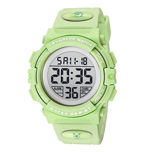 aswan watch Digitaluhr Kinder Mädchen Jungen mit Wecker Stoppuhr LED Licht Datum-Sport Armbanduhr mit Silikonarmband-M