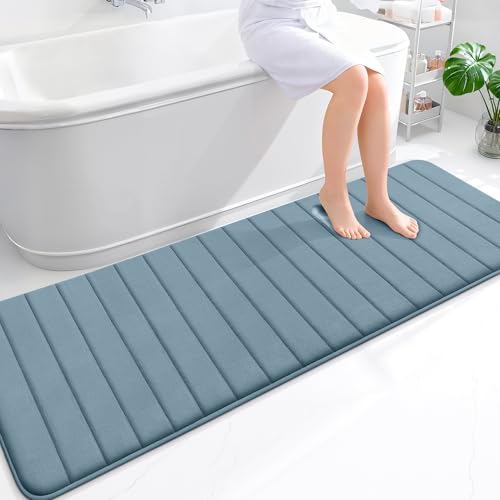OLANLY Memory Foam Long Bathroom Rugs Runner 70x24, Super Soft