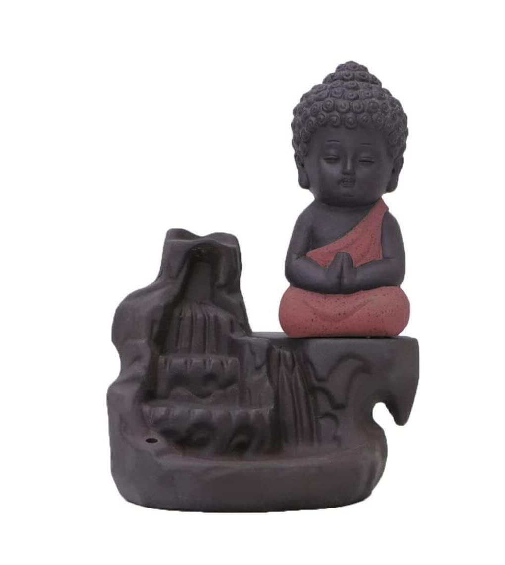 Uchwyt Na Kadzidełko Ozdoby Do Czytelni 4 Sztuk Uchwyt Kadzidła Wieża Z Przepływem Zwrotnym Stożek Porcelana Ceramiczna Budda Mnich Kadzidło Palnik Home Office Herbaciarnia Dekoracja