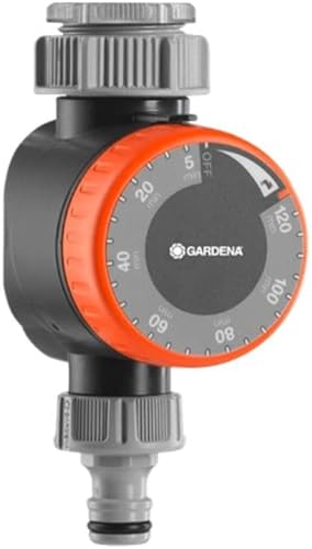 Gardena 1169-20 para grifo 1.043 in o con rosca de 33,3 mm (1"). Duración del riego Desde 5 hasta 120 min. Temporizador, 11.8x4.7x2.8 in, GrisNaranja