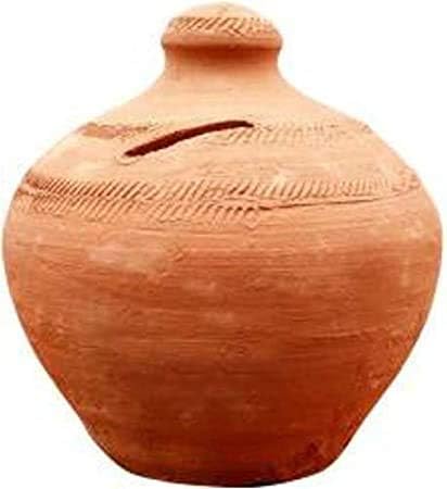 Samrat Craft Classic Clay Coin Bank/Mitti Ka Gullak For Kids/Adults, Multicolor