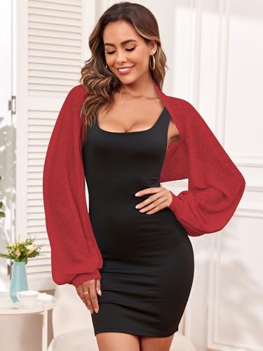 Image of ZAFUL Women's Sheer Shrug Y2K Long Sleeve Cardigans 2026 Irregular Tie Front Bolera