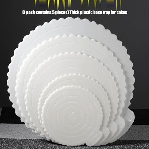 Plataformas para tartas redondas de ABS plato texturizado para repostería saludable 7