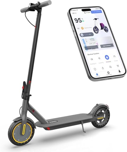 Electric Scooter Adults, Max 16Mph & 10-15 Miles Range E-Scooter, Commuting Sport Scooter with APP Control, Powerful 350W 8.5' Solid Tires Foldable Electric Scooters (JS01-16mph)