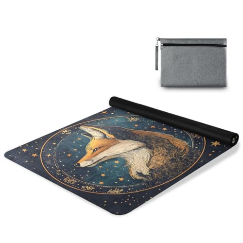 ALAZA Fox Star Starlist Sky Yoga Mat Non Slip Fitness Exercise Mat, Workout Mat for Yoga, Pilates and Floor Exercises