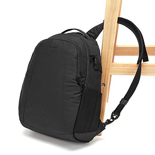 Pacsafe Metrosafe LS350 15 Liter Anti Theft Laptop Daypack / Backpack - with Padded 13" Laptop Sleeve, Adjustable Shoulder Straps, Patented Security Technology, Black - Image 6