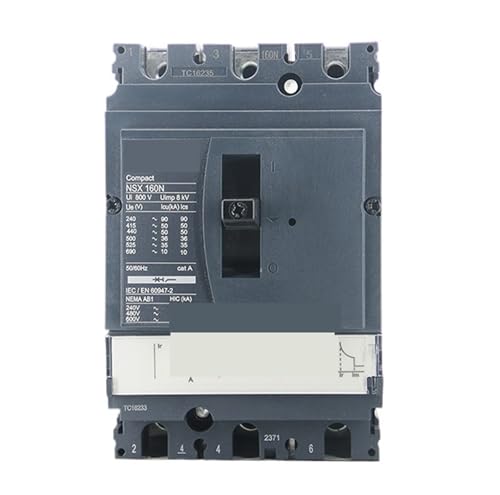 Disyuntor de caja moldeada NSX160N 100A 3P evita quemar motores por cortocircuitos eléctricos