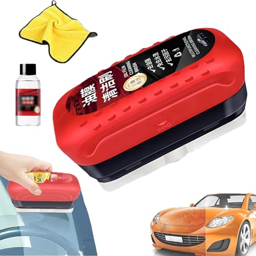 ARHDCOMPULY Automotive Oil Film Cleaning Brush, Seedhubtok Glass Cleaning Board, All in One Wipe on Oil Film Remover, Car Glass Oil Film Cleaner for All Vehicles (1pc)