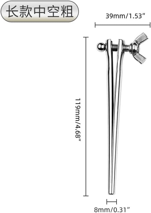 2pcs Metal Adjustable Urethra Penis Expansion Trainer Urethra Stick for Men Short Long (8mm)