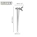 2pcs Metal Adjustable Urethra Penis Expansion Trainer Urethra Stick for Men Short Long (8mm)