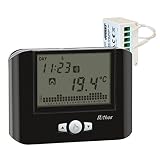  Vemer VE328100 MITHOS – Cronotermostato RF de Pared a Pilas y actuador Remoto, Negro, VE426300