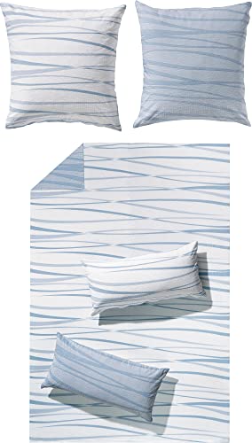 Erwin Müller Wende-Bettwäsche, Bettgarnitur, Seersucker blau Größe...