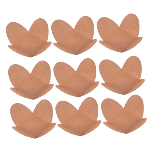 Kichvoe 100 unidades separadoras de papelão Kraft para bolas de chocolate design ecológico e prático para apresentações elegantes
