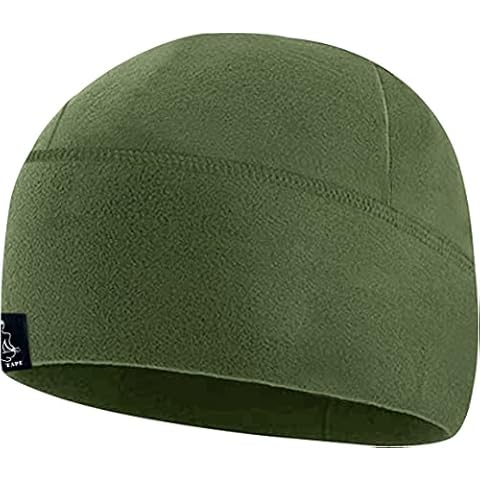 Temple Tape Tactical Fleece Watch Cap Beanie - Skull Cap Fleece Hat - OD Green - One Size (Fits Most Heads) Cover