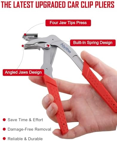 Car Clip Pliers, Professional Auto Clip Removal Pliers Tool, Panel Clip Removal Tool for Automotive Plastic Fasteners, Push Pin & Door Trim Disassembly Without Damage - 3