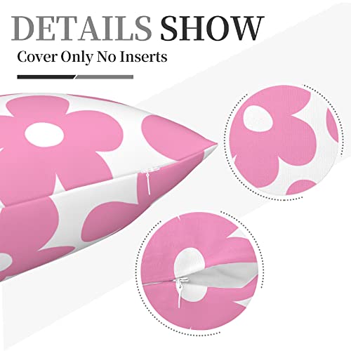 Pecfamly Hot Pink Pillow Cases Room Decor Aesthetic Y2K, Cute Pink Pillow Covers 18X18 Y2K Room Decor Aesthetic, Pink Throw Pillows Aesthetic, Bedroom Decor For Teen Girls Preppy Stuff (No Inserts) #TOP3