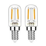 Bombillas LED para frigoríficos E14 2W Equivalente 15W 20W Tornillo Pequeño Bombilla de bajo consumo para campanas extractoras, 2 Unidades