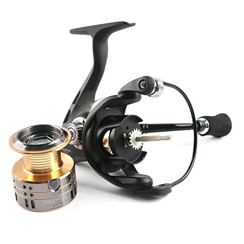 Angryfish 8+1Bb Collapsible Spinning Fishing Reel With 5.2:1 Gear Ratio Anti-Reverse Right/Left Handle Fishing Reel For Saltwater Or Freshwater(X3000) #TOP2