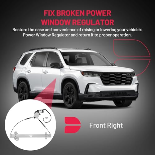 Image of BDFHYK 741-303 Power Window Regulator with Motor Front Right, Compatible with Honda CR-V 2002-2006
