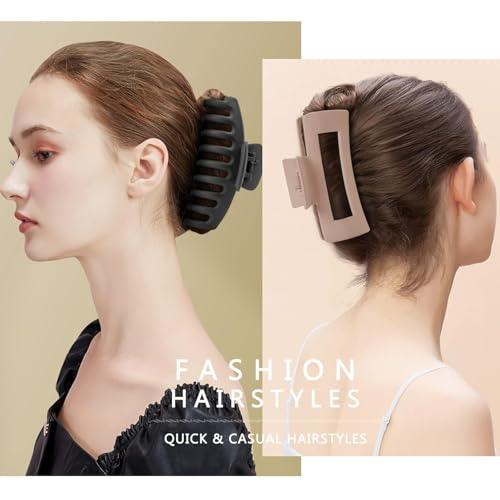 Image of ANNA CREATIONS Korean Fashion Matte Hair Claw Clips Strong Hold Clutcher for Thick & Thin Hair Accessories Clutches for Women & Girls Pack of 8
