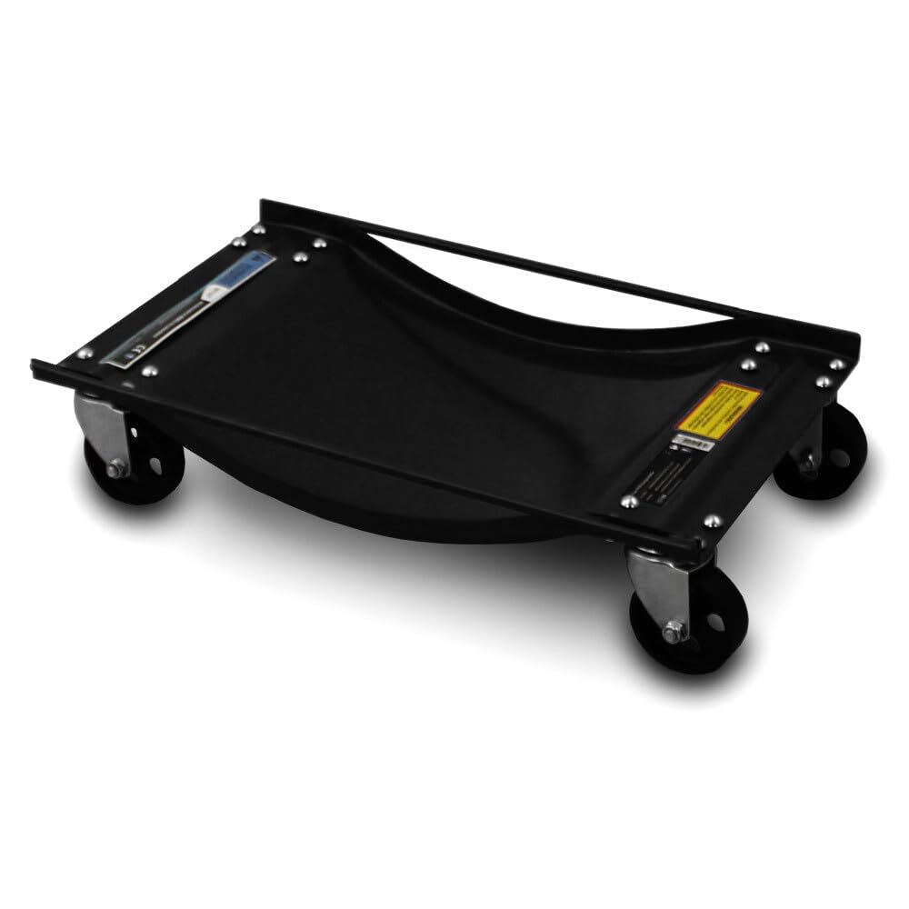 BITUXX 4 Stück Rangierhilfe für PKW Auto Rangierroller Rangierheber Wagenheber Roller Belastbar bis 450 kg pro Rangierroller Schwarz