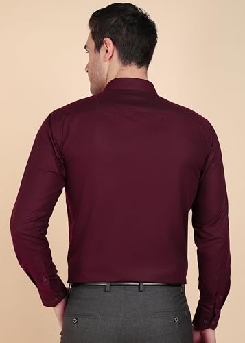 Image of 7-DAYS Men's Premium Formal Shirt - Cotton Blend, Regular Fit, Full Sleeve, with Pocket, Durable & Easy Care - Perfect for Office Wear