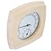 Sauna Thermo-Higrometr, Ozdobny hygrotermograf Termometr 13.5x13x2.5cm z wyświetlaczem temperatury drewna do łazienki Sauna Accessory