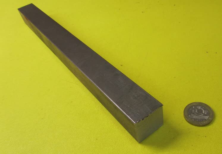 4140 Alloy Steel Square Bar 1.00" Thickness x 1.00" Width x 1 Ft. Length, 1 Pc.
