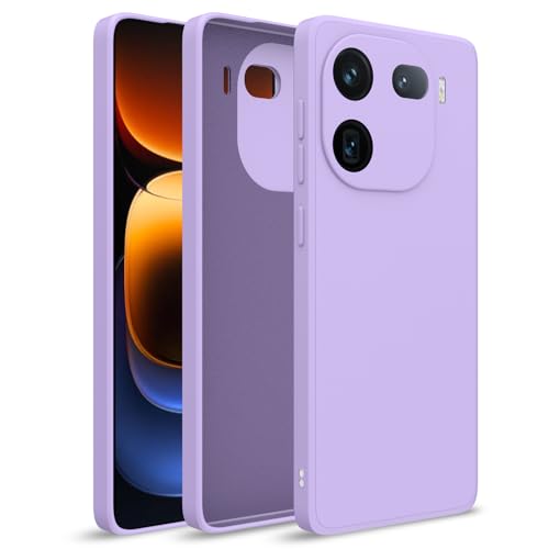 Image of Outlouders Back Cover for iQOO 12 5G | Camera Protection | Durable Soft Matte Silicone Bumper Case (Purple)