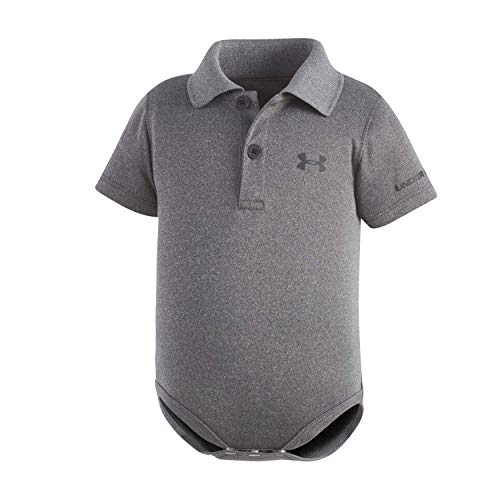 Under Armour Baby-Boys' Polo Bodysuit,Carbon Heather (27690007-04), 6-9 Months
