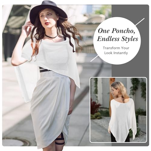 Image of Women Sheer Poncho Shrug Summer Sheer Blouse Top Lightweight Poncho Bolero for Evening Dress