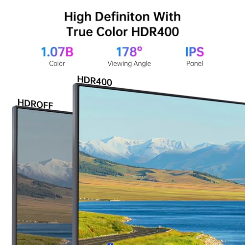 Image of KTC 27 Inch 4K UHD Computer Monitor, IPS 3840x2160 Monitor with HDR400, DCI-P3 95%, 1.07 Billion Colors, HDMI DisplayPort, 60Hz PC Monitor, H27P27