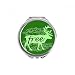 Black Animal Deer Outline Natural Hand Compact Mirror Round Portable Pocket Glass