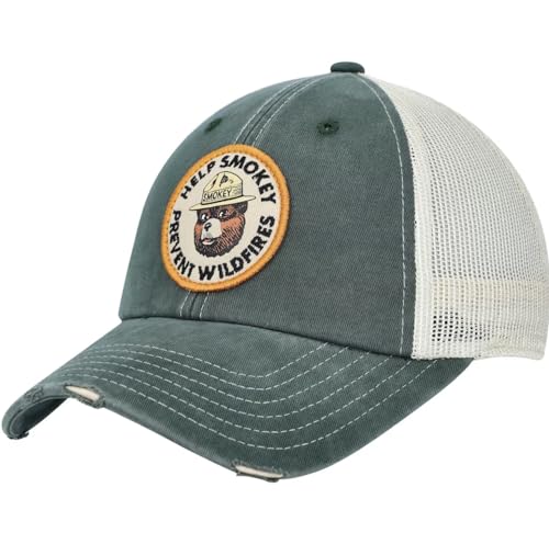 Image of AMERICAN NEEDLE Smokey The Bear Patch Unisex Adjustable Snapback Baseball Hat